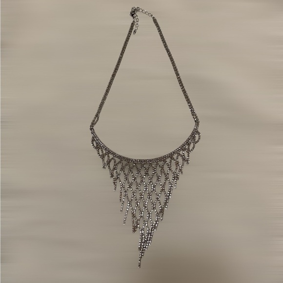 Jewelry Bundle Statement Faux Red Amber Color Stone Silver Necklaces Set of 3 - Picture 6 of 12